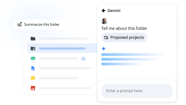 GEMINI · DRIVE: Kausta sisust kiire ülevaade.